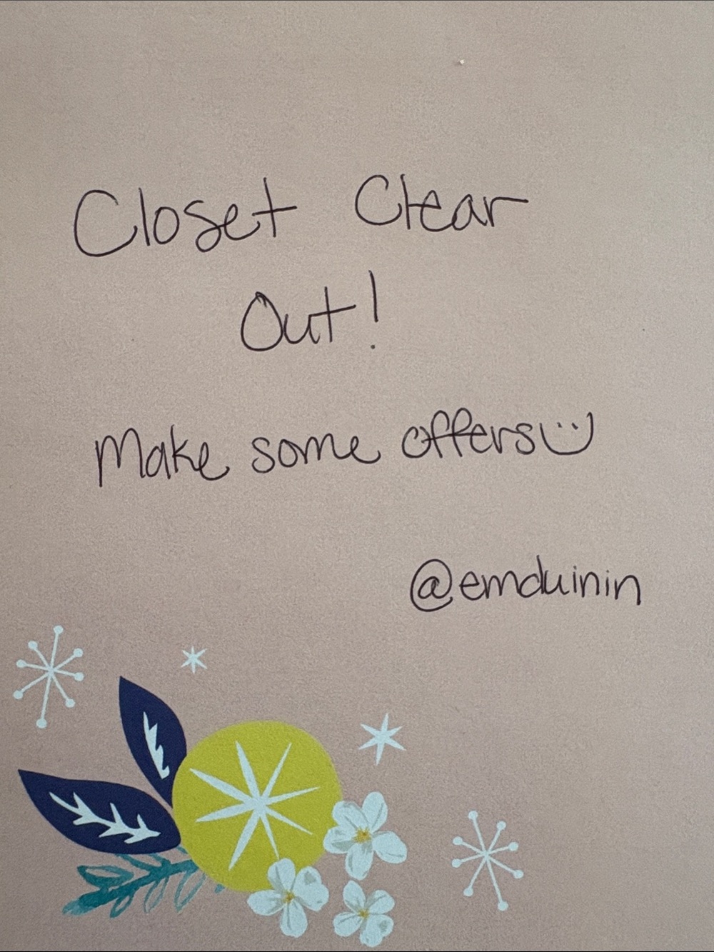 Closet Clear Out